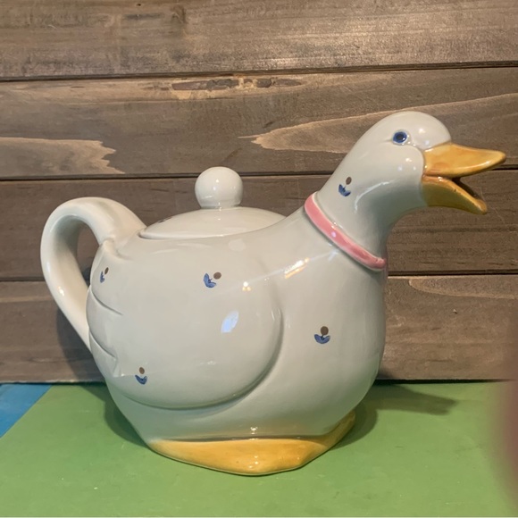 Otagiri Kitchen Otagiri Floral Duck Goose Small Teapot Gravy Boat